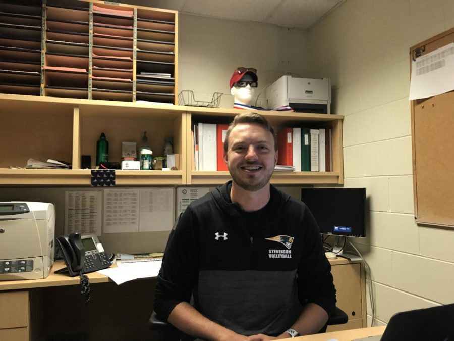 After playing volleyball at Ohio Northern University, he started coaching and coached for 15 seasons. He teaches health and this is his first year as an athletic director here.