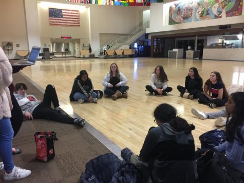 Members learn about writing for Tinkle Times from Student Council leaders. The leaders are responsible for helping students and planning each Tinkle Times issue.