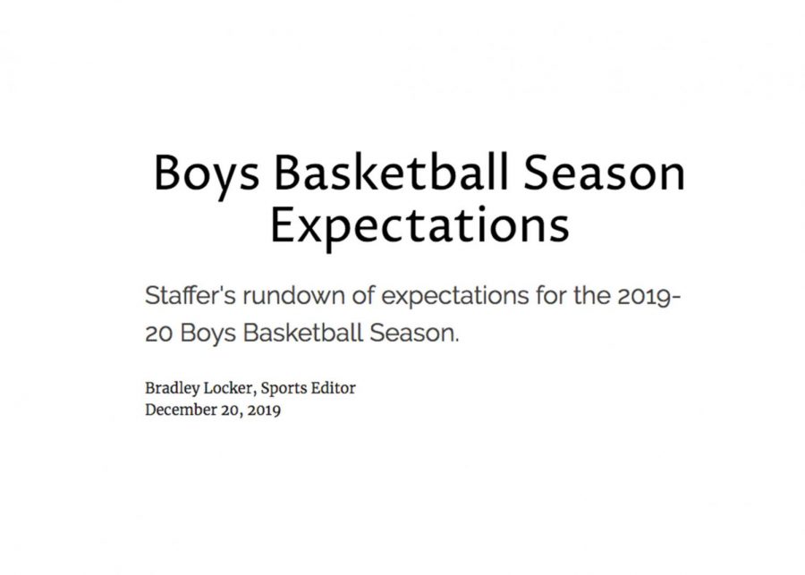 Boys Basketball Season Expectations