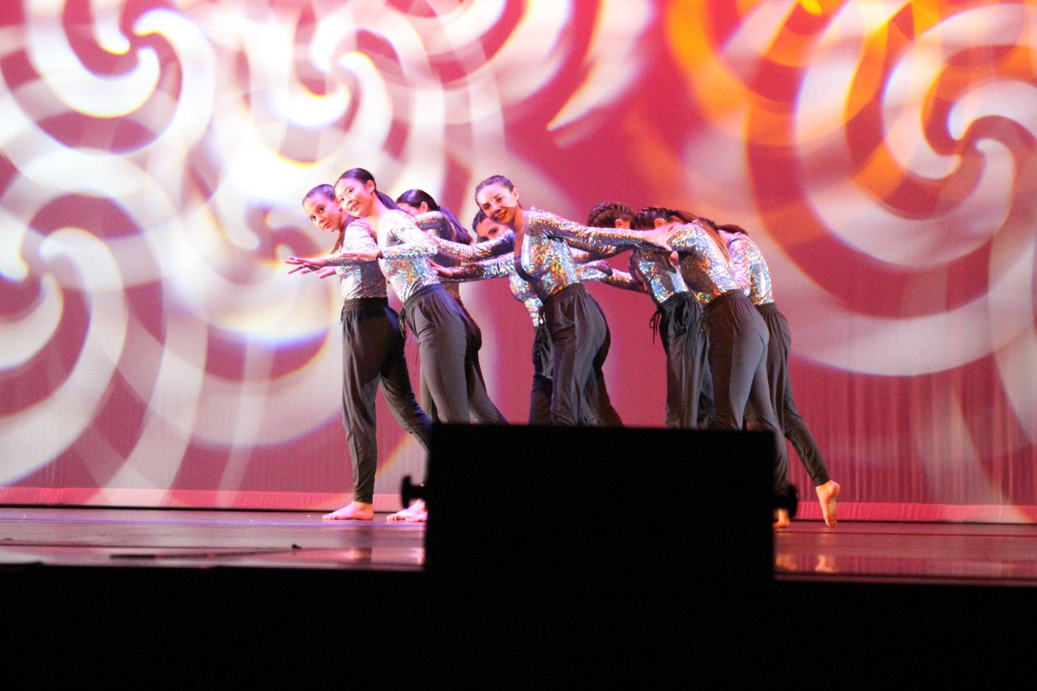 Dancers dance to the dance Recess. This piece was choreographed by Stevenson alumni, Jordan Ryder