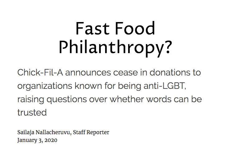 Fast Food Philanthropy?