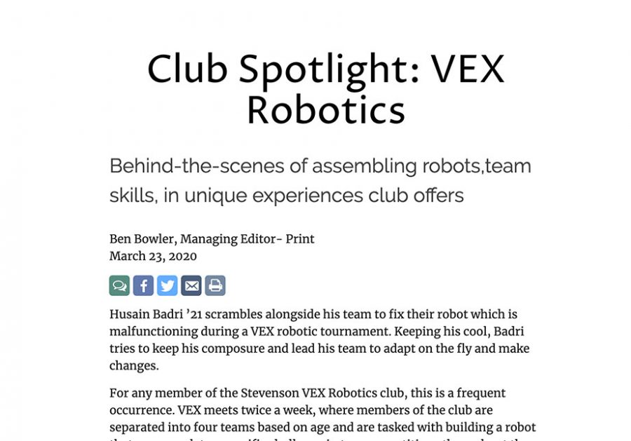 Club Spotlight: VEX Robotics