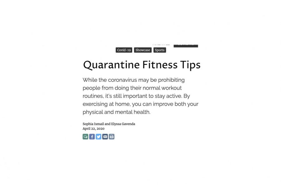 Quarantine Fitness Tips