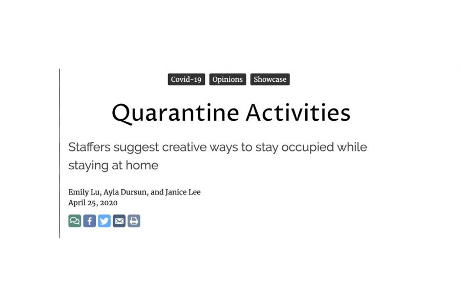 Quarantine Activities