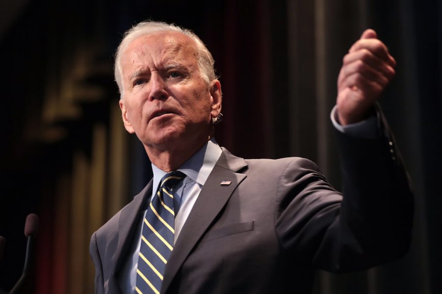 Joe Biden speaking with attendees at the 2019 Iowa 
Federation of Labor Convention. Image from Flickr.