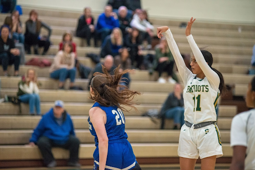 A made Nisha Musunuri 25 three keeps Stevenson in the game late in the third. Stevenson shot well from three, something they look to incorporate in their offense in future games.