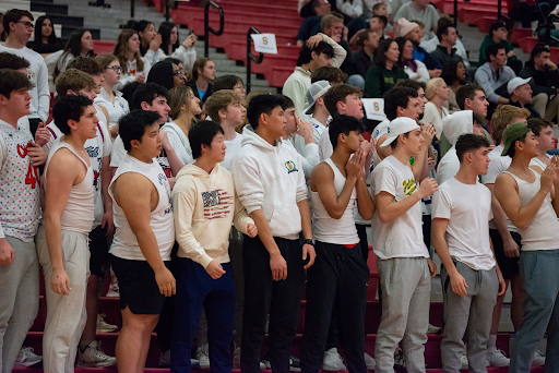 The student section showed up to support the team for this pivotal game. All season, fans have regularly attended games to cheer on classmates and friends.