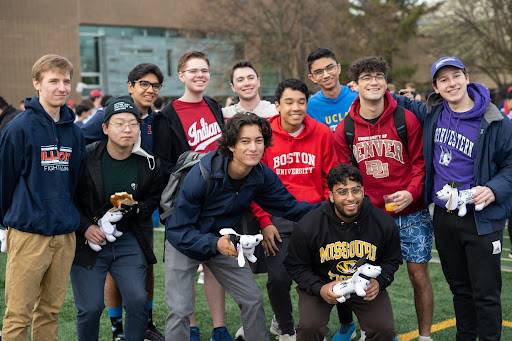 Peter Pynadath ’23 and friends pose for a picture during senior sunrise. Friends experienced much nostalgia reflecting on memories made, while experiencing much excitement for the memories to come during the next four.