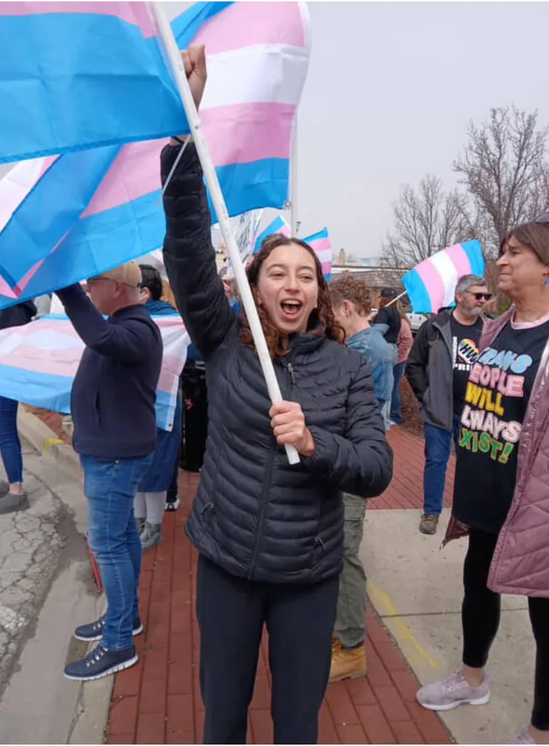 Rachel Jacoby held a peaceful walk to raise awareness for the transgender community. A big part of Jacoby's campaign was to make LGBTQ+ members of the community feel comfortable in their skin.